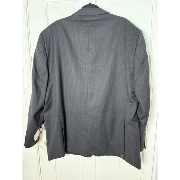 Ponto Uomo Charcoal Gray Pinstripe 100% Wool Mens Suit Jacket Blazer 54R NWT - Picture 6 of 14